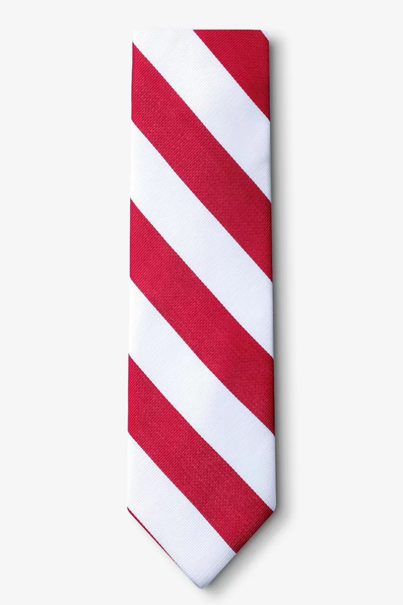 Ties Red & White Stripe Tie Red&White Outlet