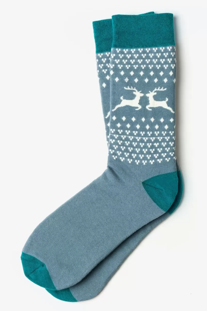 Ties Reindeer Slate Sock Outlet