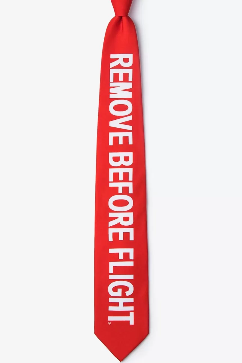 Ties Remove Before Flight Red Tie Cheap