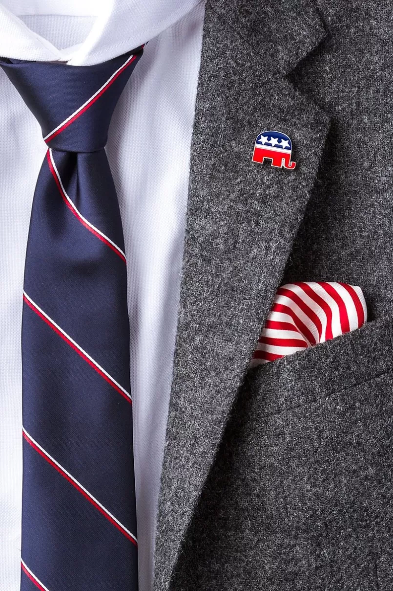 Ties Republican Elephant Red Lapel Pin Shop