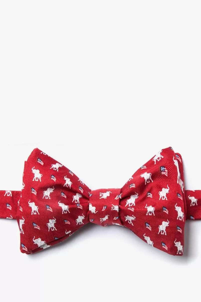 Ties Republican Elephants Red Self-Tie Bow Tie Shop