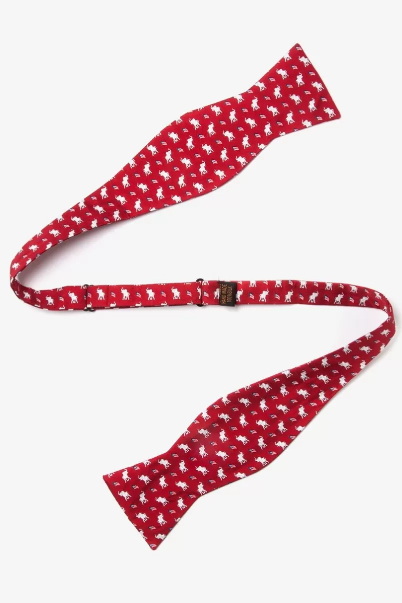 Ties Republican Elephants Red Self-Tie Bow Tie Shop