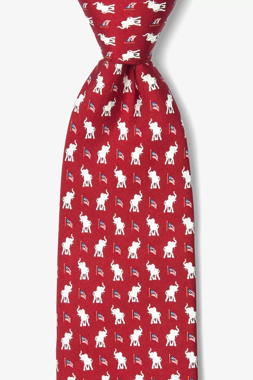 Ties Republican Elephants Red Tie Best