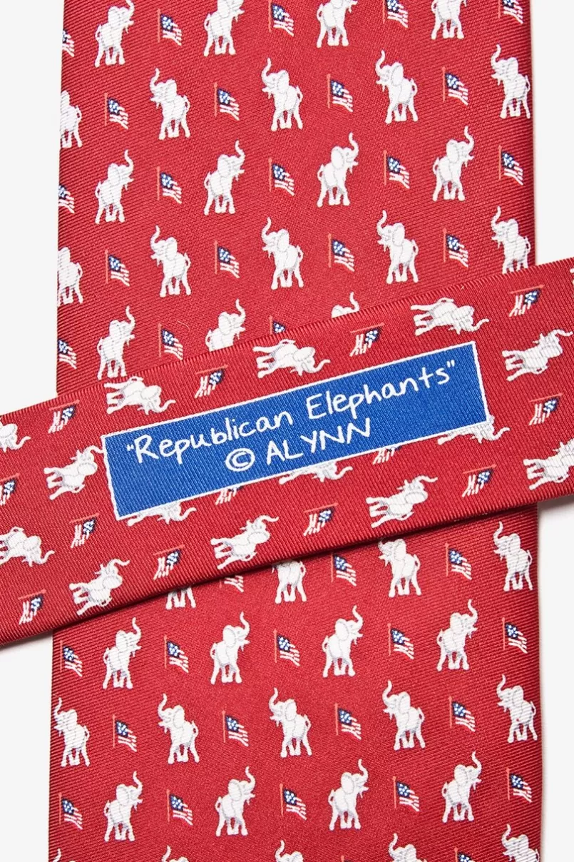 Ties Republican Elephants Red Tie Best