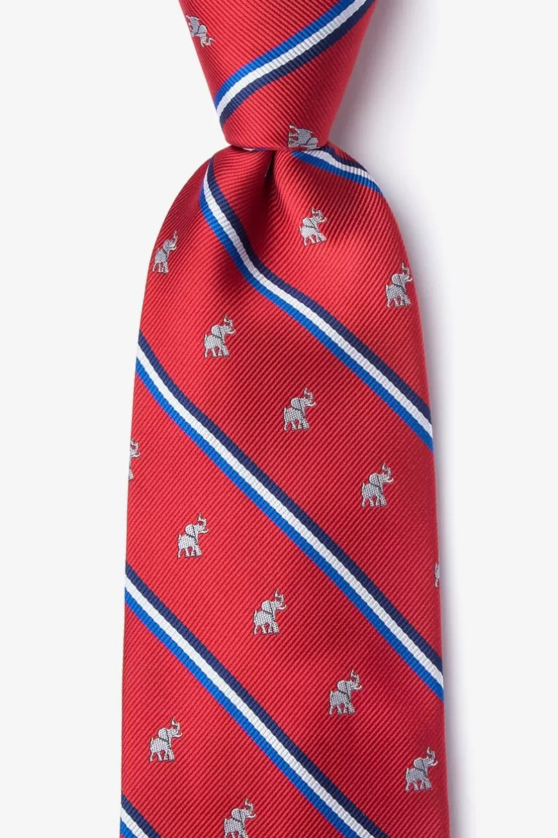 Ties Republican Party Elephant Stripe Red Tie Best