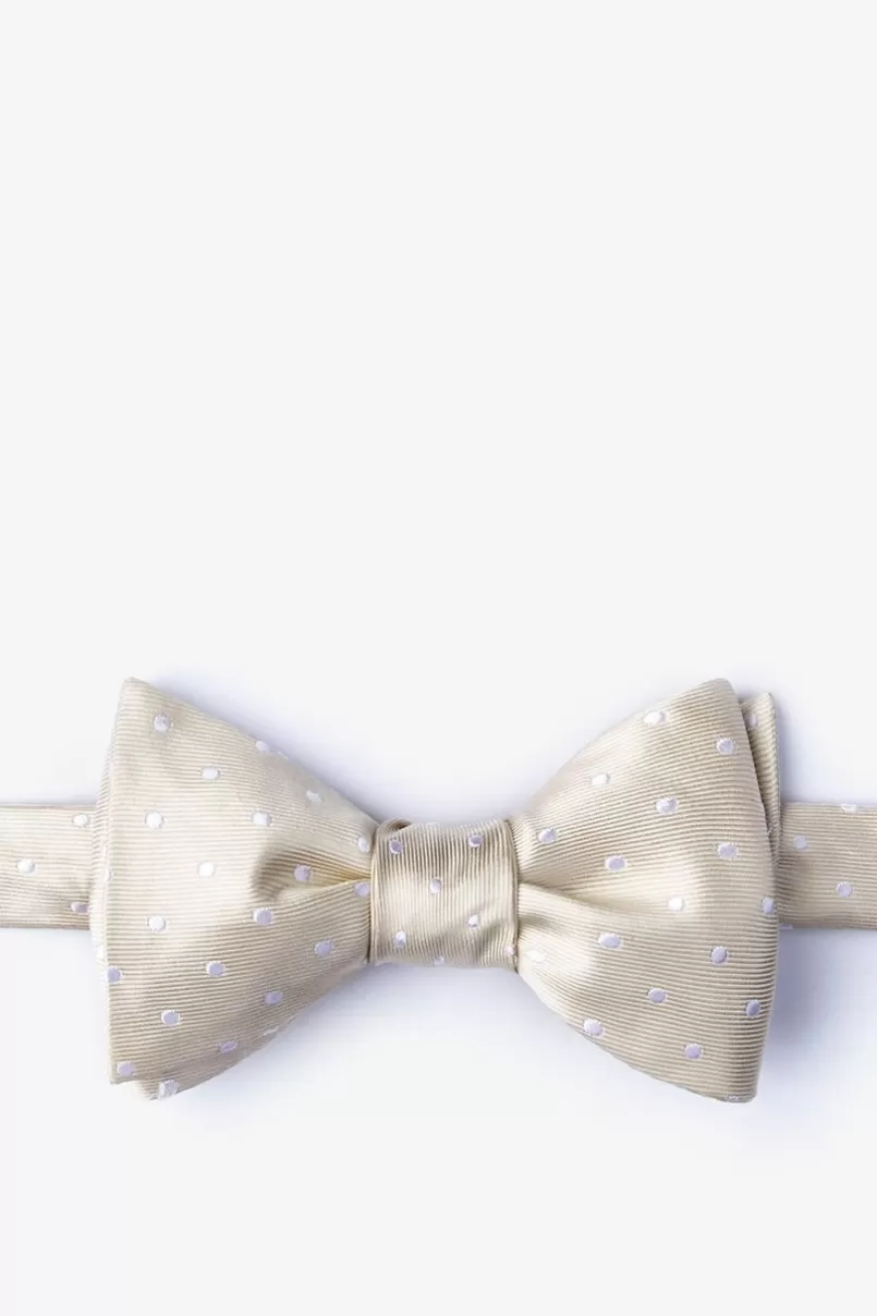 Ties Richards Self-Tie Bow Tie Ecru Discount