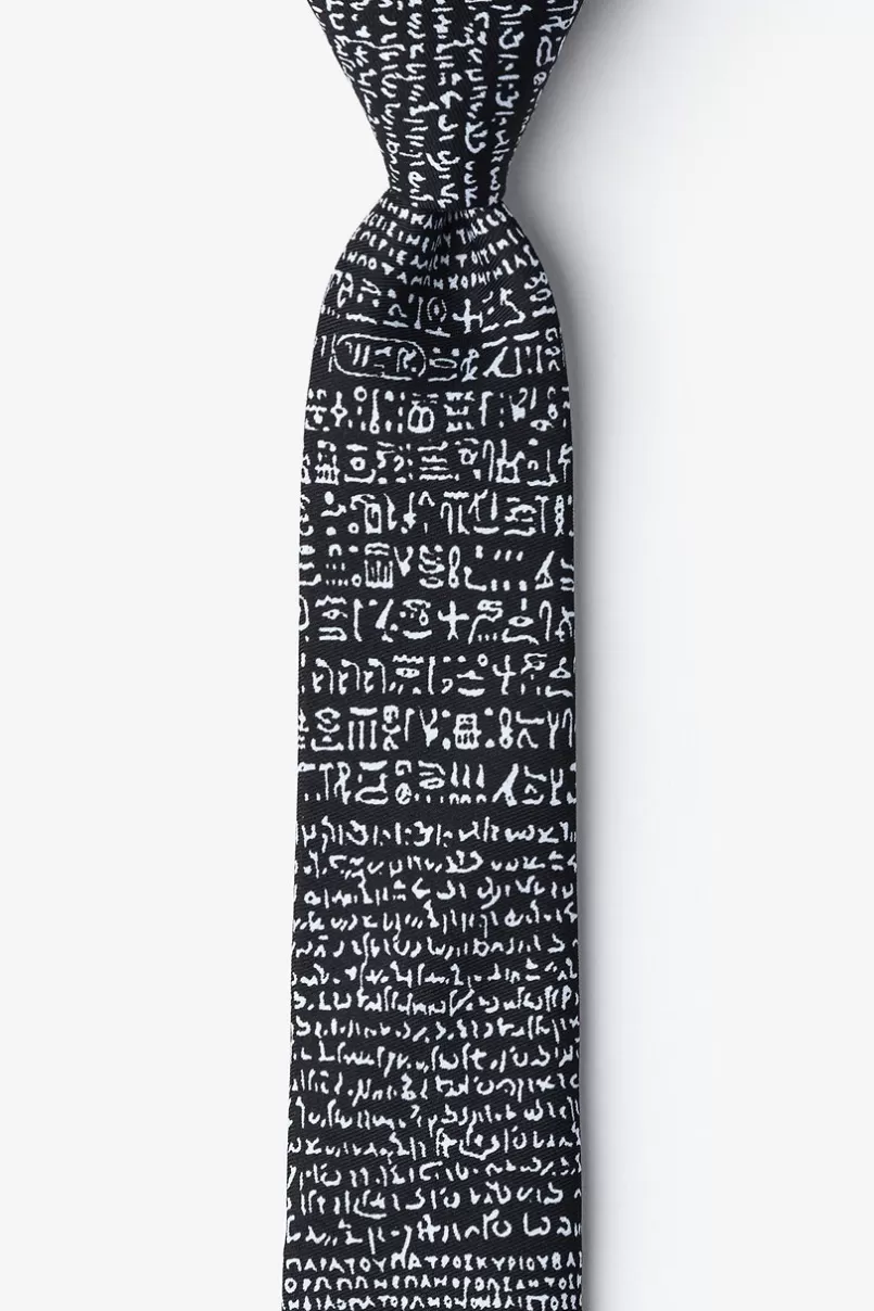 Ties Rosetta Stone Skinny Tie Black Outlet