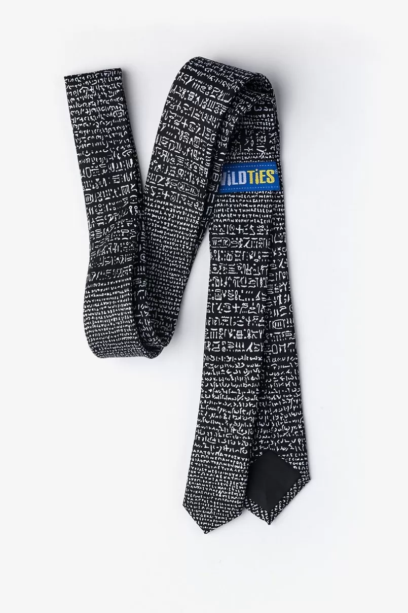 Ties Rosetta Stone Skinny Tie Black Outlet