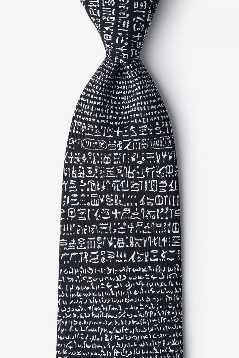 Ties Rosetta Stone Tie Black Fashion