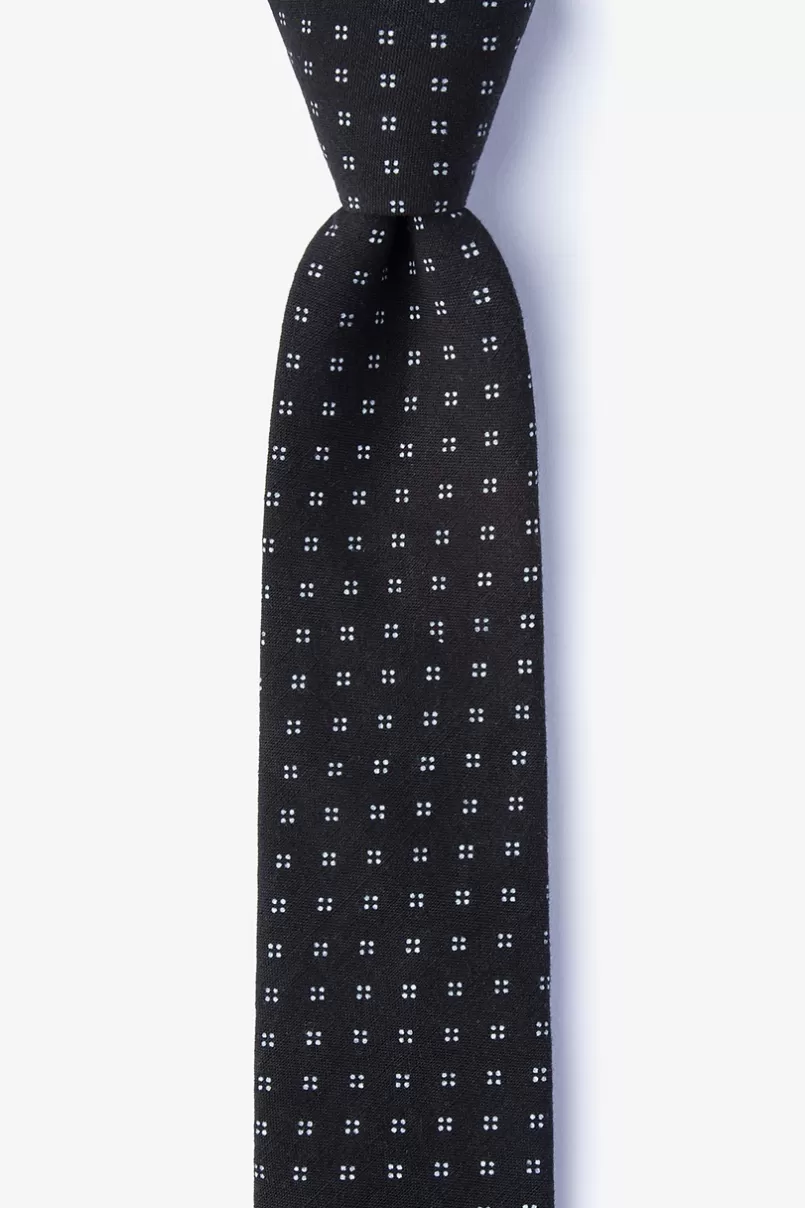 Ties Ross Skinny Tie Black Discount