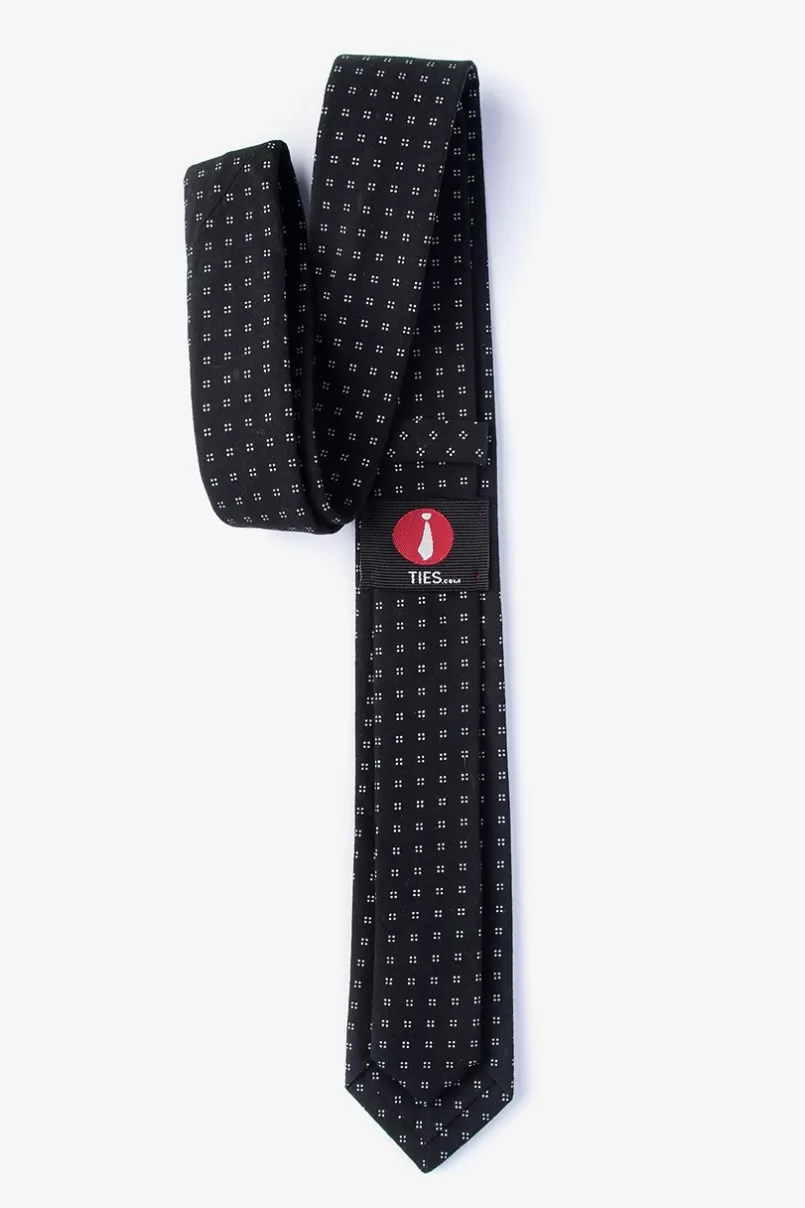 Ties Ross Skinny Tie Black Discount