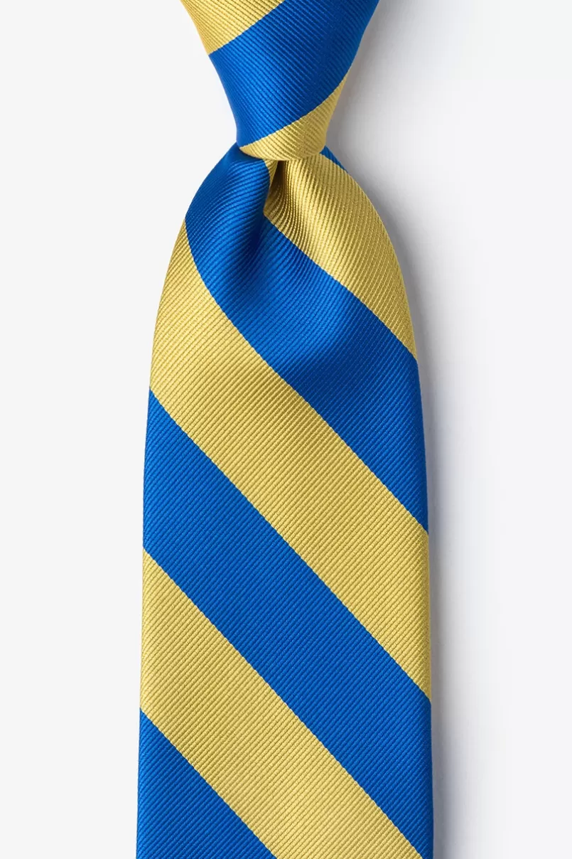 Ties Royal Blue & Gold Stripe Extra Long Tie RoyalBlue&Gold Cheap