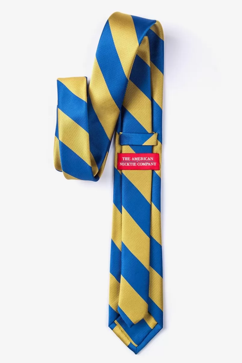 Ties Royal Blue & Gold Stripe Skinny Tie RoyalBlue&Gold Hot