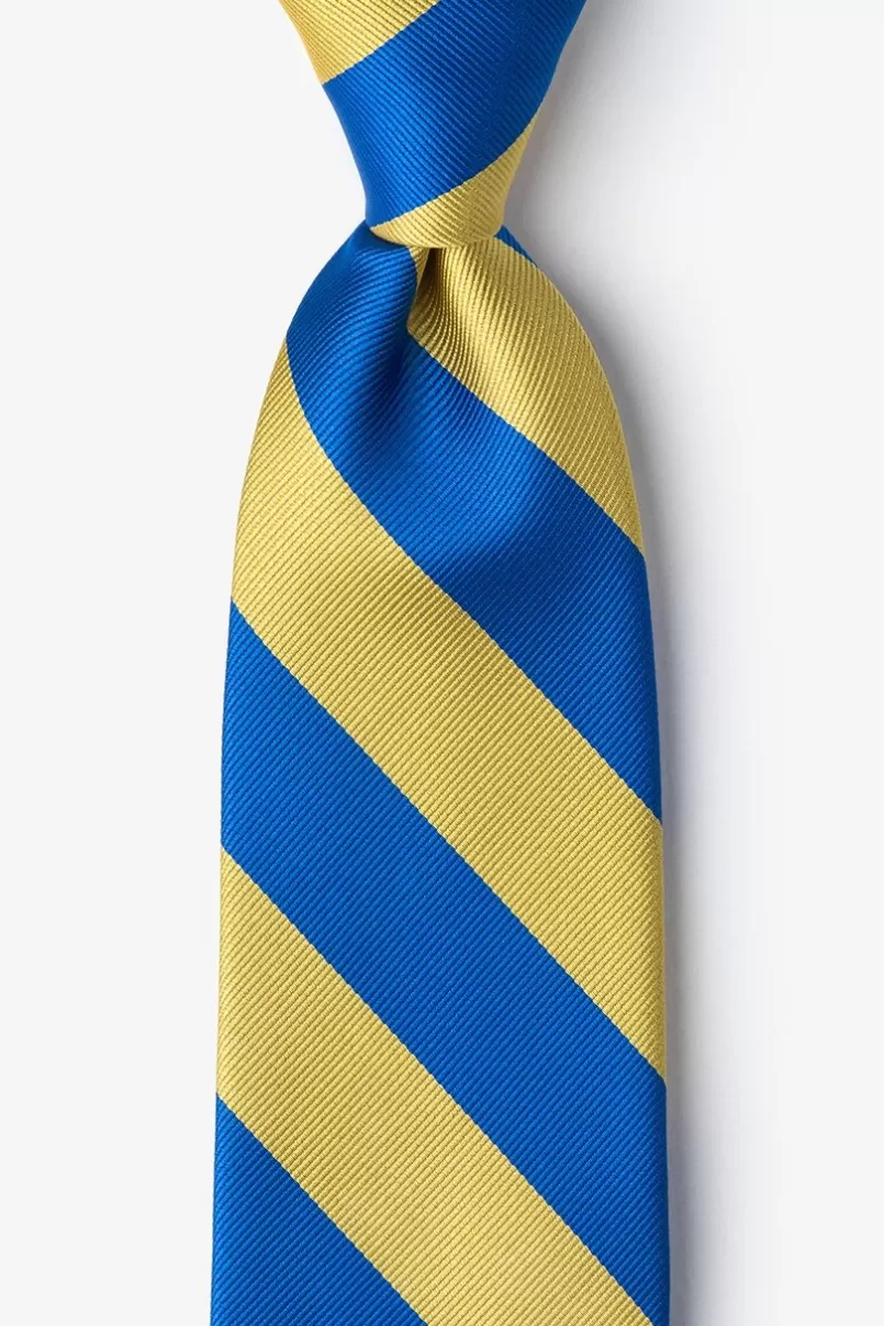 Ties Royal Blue & Gold Stripe Tie RoyalBlue&Gold Discount