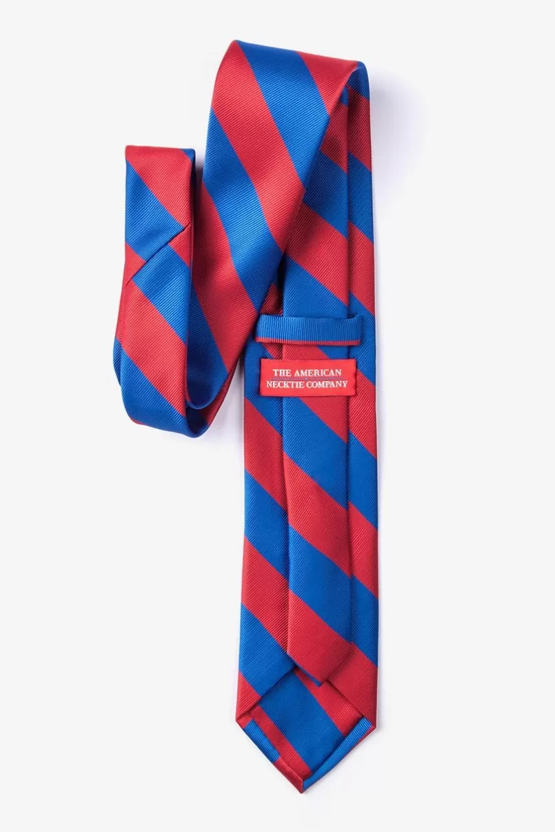 Ties Royal Blue & Red Stripe Skinny Tie RoyalBlue&Red Clearance