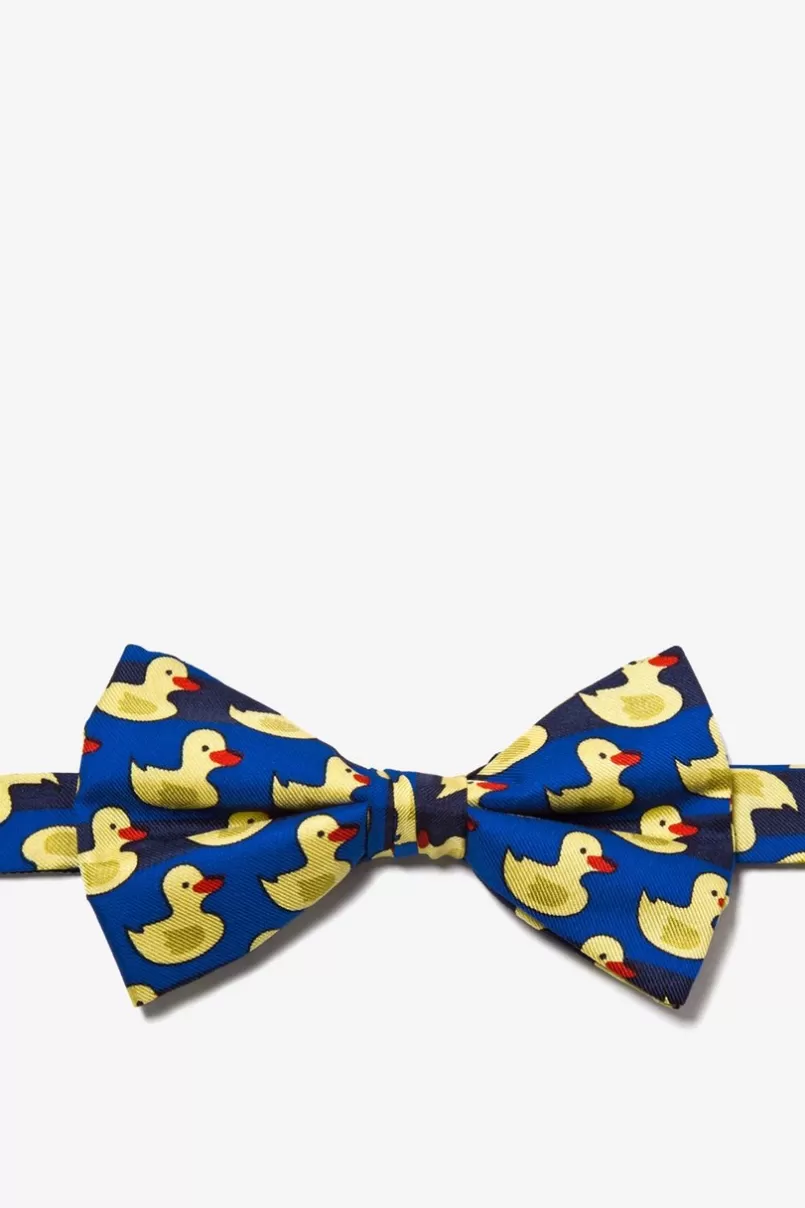 Ties Rubber Ducks Blue Pre-Tied Bow Tie Hot