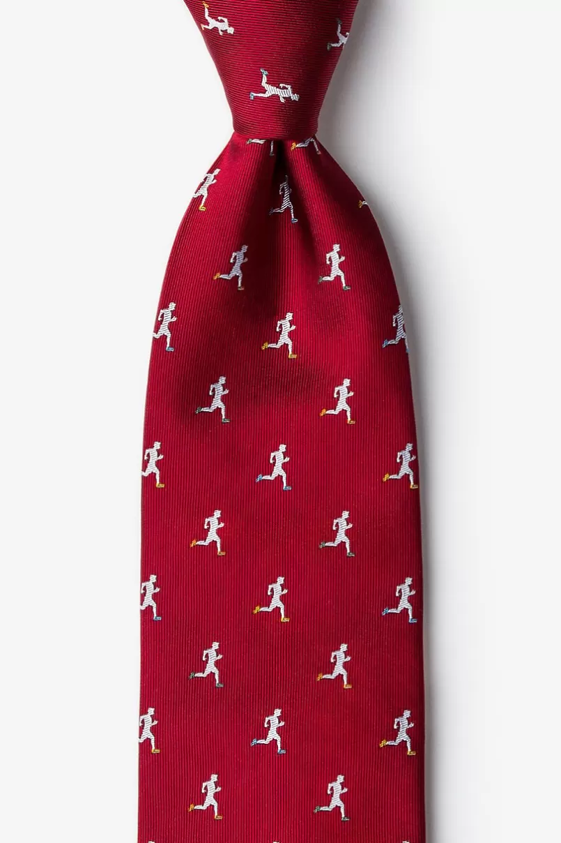 Ties Runner's High Tie Burgundy Fashion