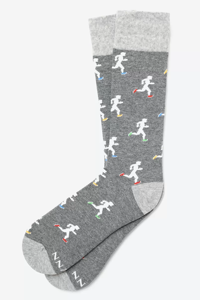 Ties Runners High Heather Gray Sock Best Sale