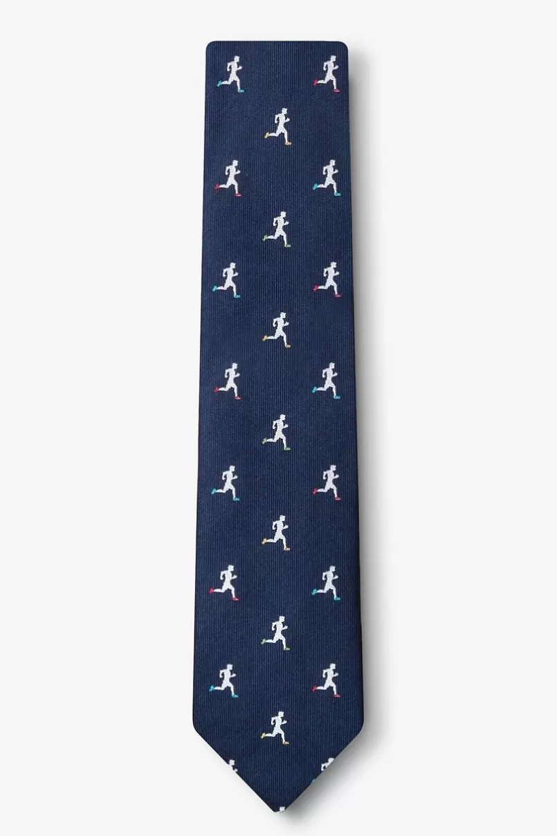 Ties Runner's High Navy Blue Skinny Tie Outlet