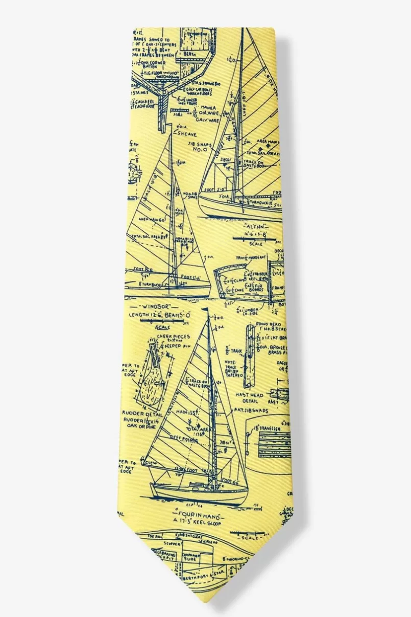 Ties Sail Plans Tie Yellow Cheap