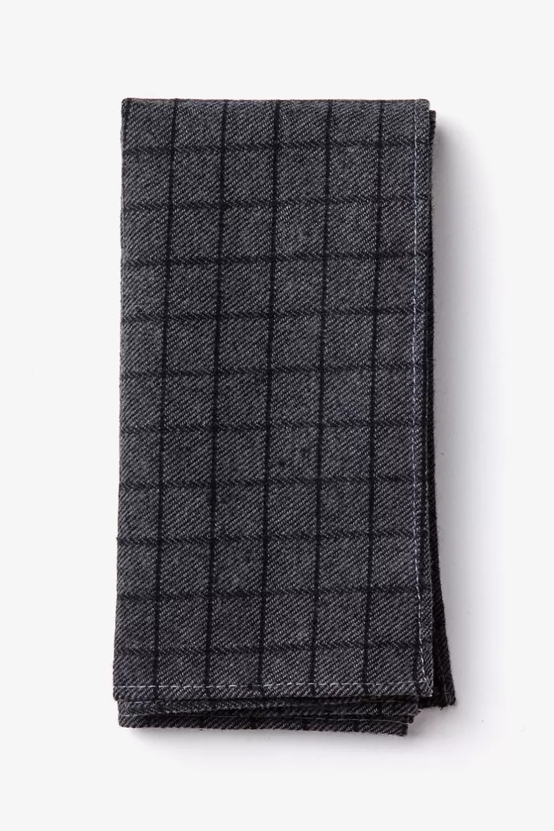 Ties San Luis Pocket Square Charcoal Best