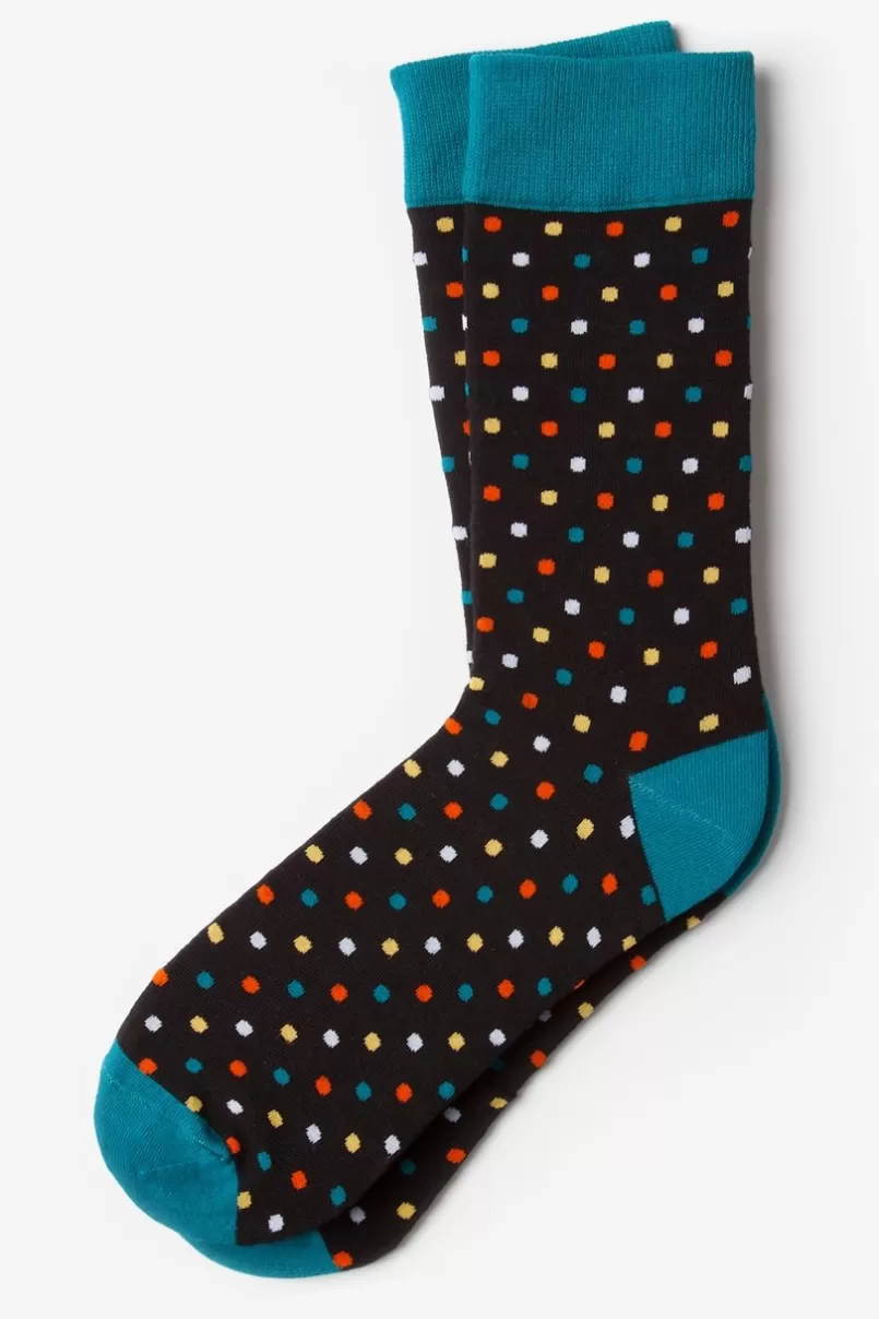 Ties Santa Ana Polka Dot Black Sock Cheap