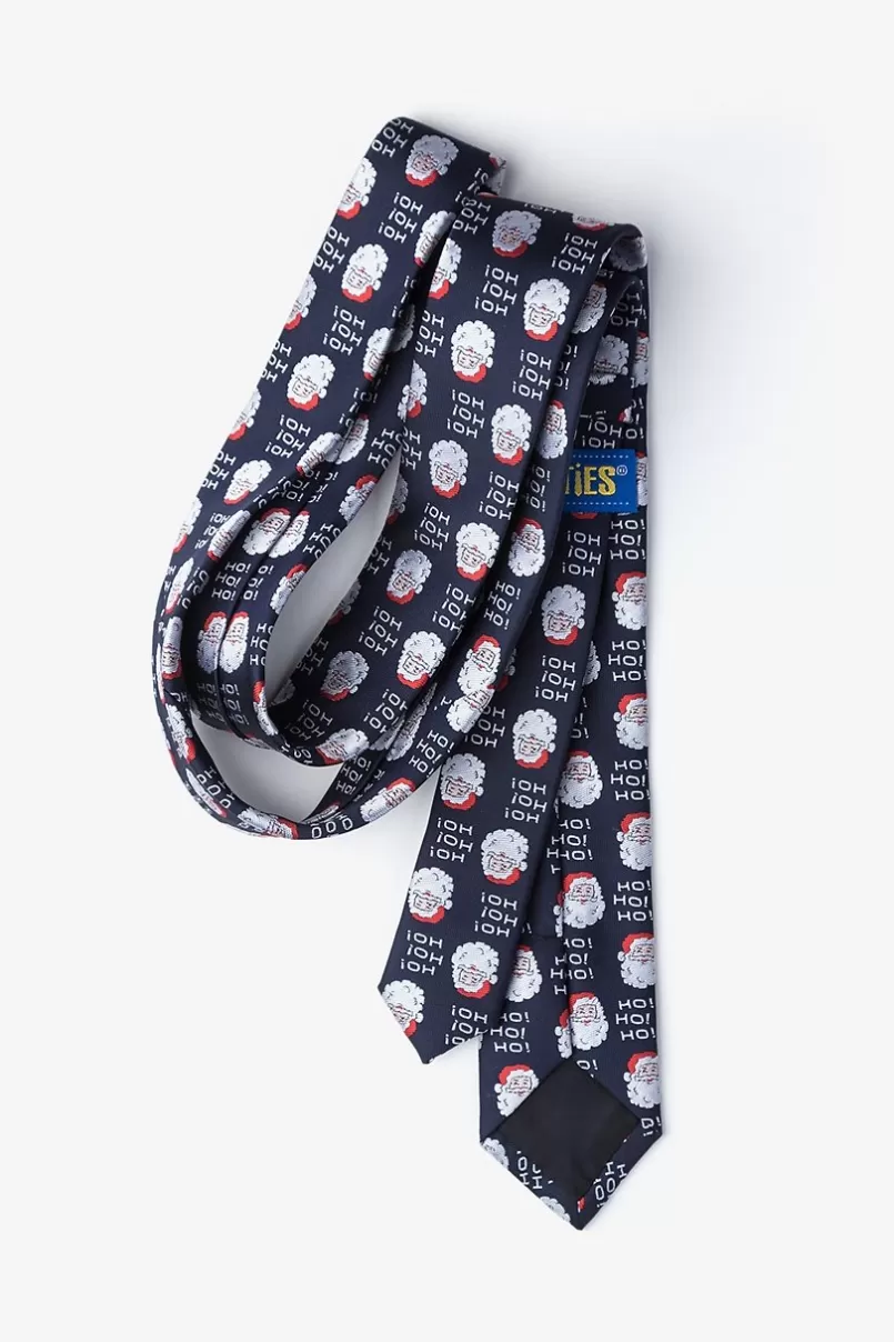 Ties Santa Faces Navy Blue Skinny Tie Flash Sale