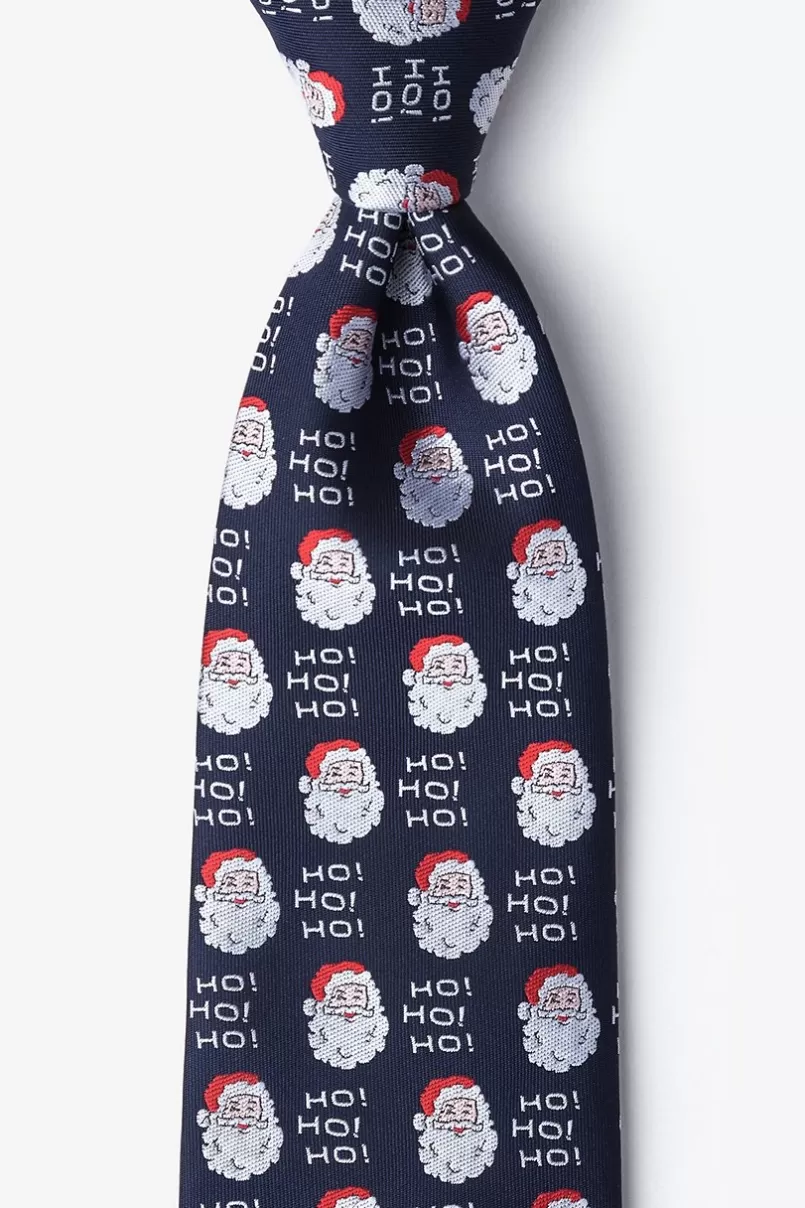 Ties Santa Faces Navy Blue Tie Sale