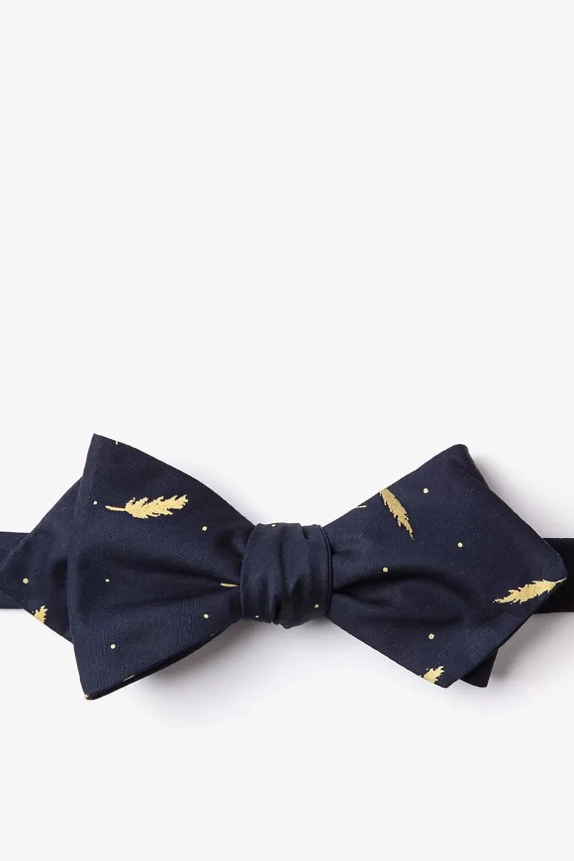 Ties Santee Navy Blue Diamond Tip Bow Tie Flash Sale