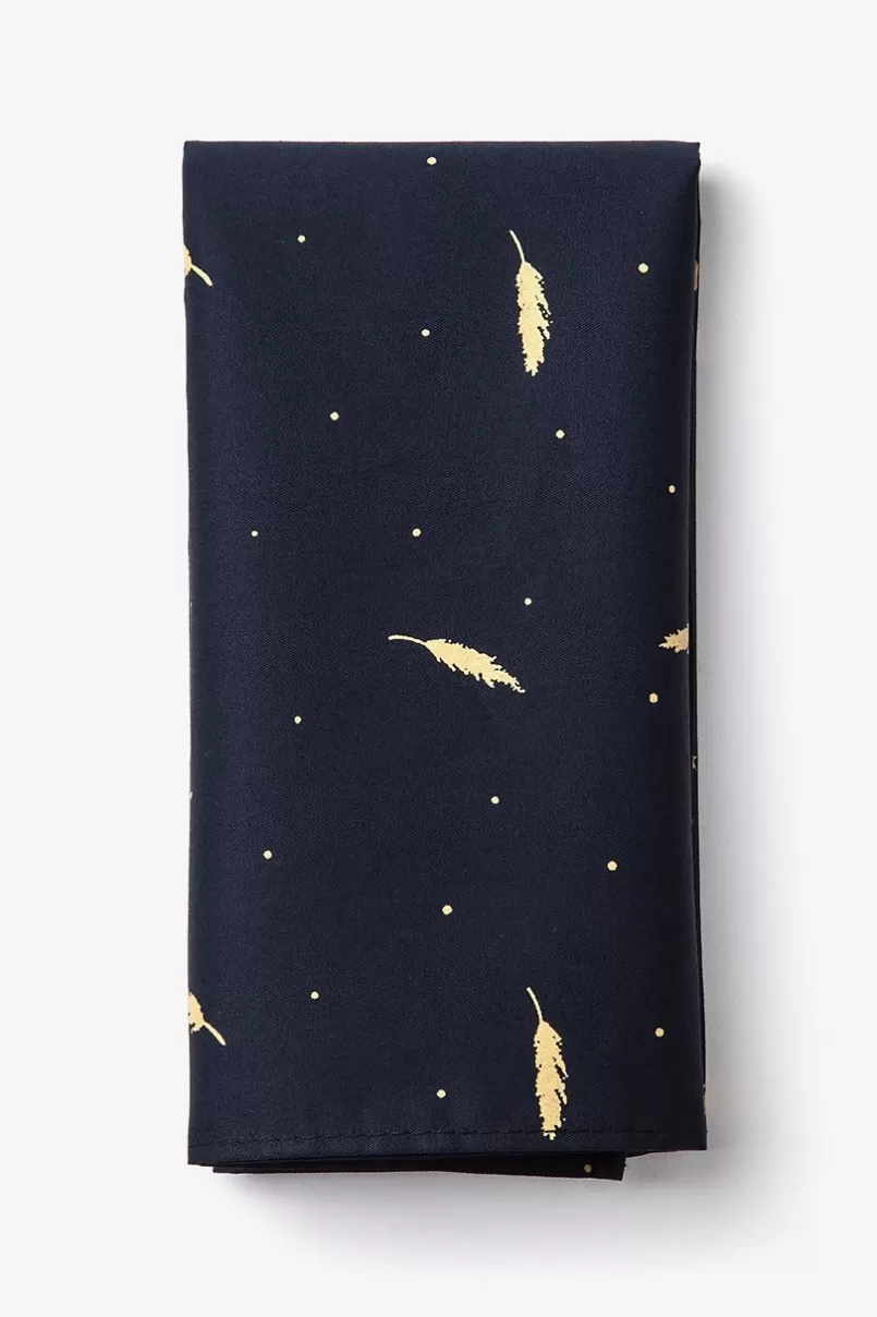 Ties Santee Navy Blue Pocket Square Hot