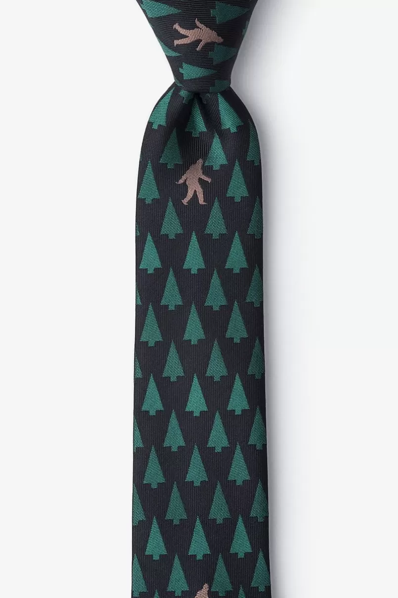 Ties Sasquatch Spotted Black Skinny Tie Online