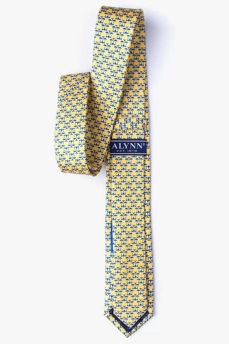 Ties Scales Of Justice Skinny Tie Yellow Clearance