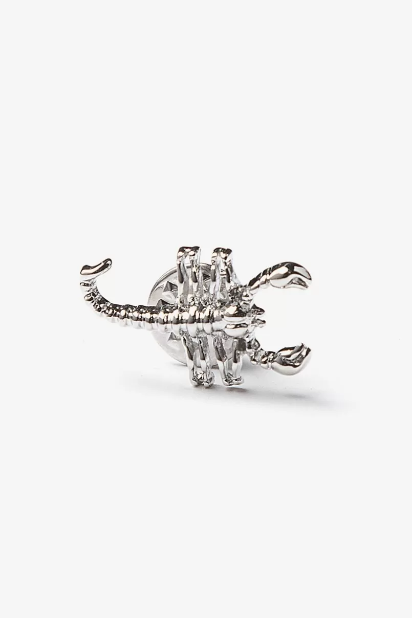 Ties Scorpion Silver Lapel Pin Discount