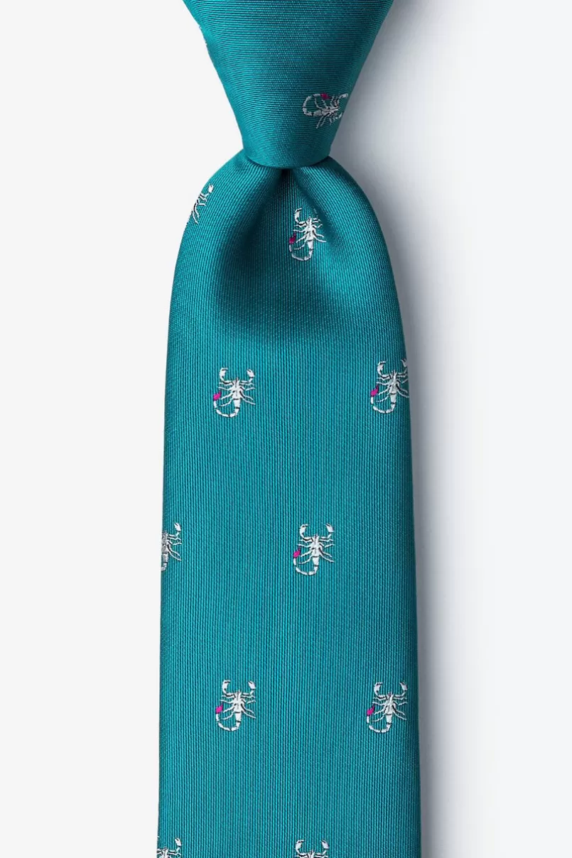 Ties Scorpions Extra Long Tie Teal Fashion