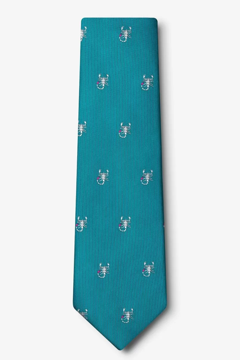 Ties Scorpions Extra Long Tie Teal Fashion