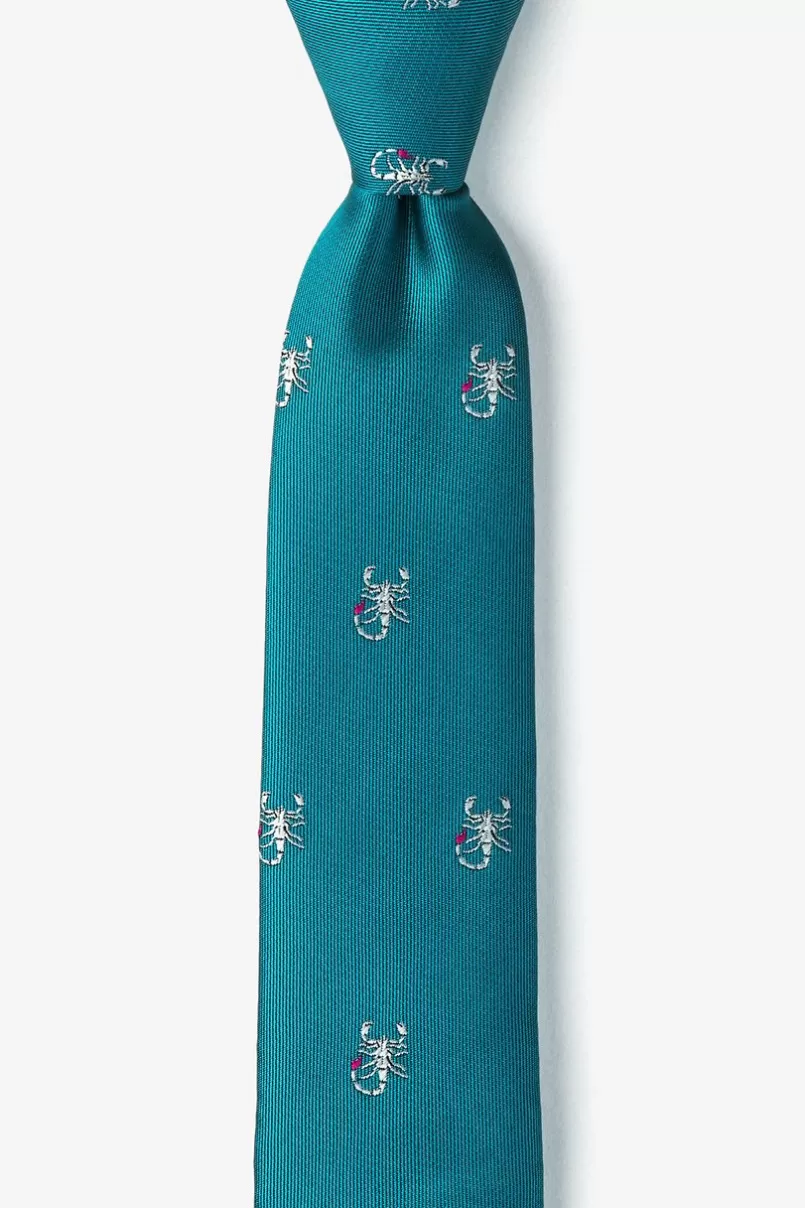 Ties Scorpions Skinny Tie Teal Outlet