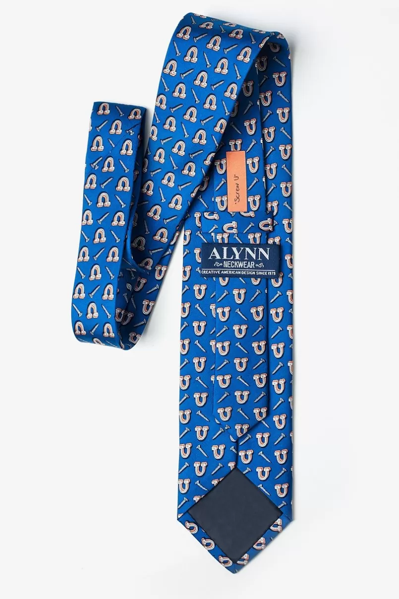 Ties Screw U Navy Blue Tie Cheap