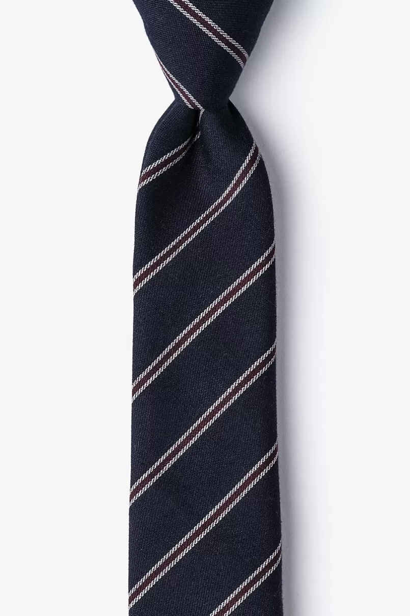 Ties Seagoville Navy Blue Skinny Tie NavyBlue Discount