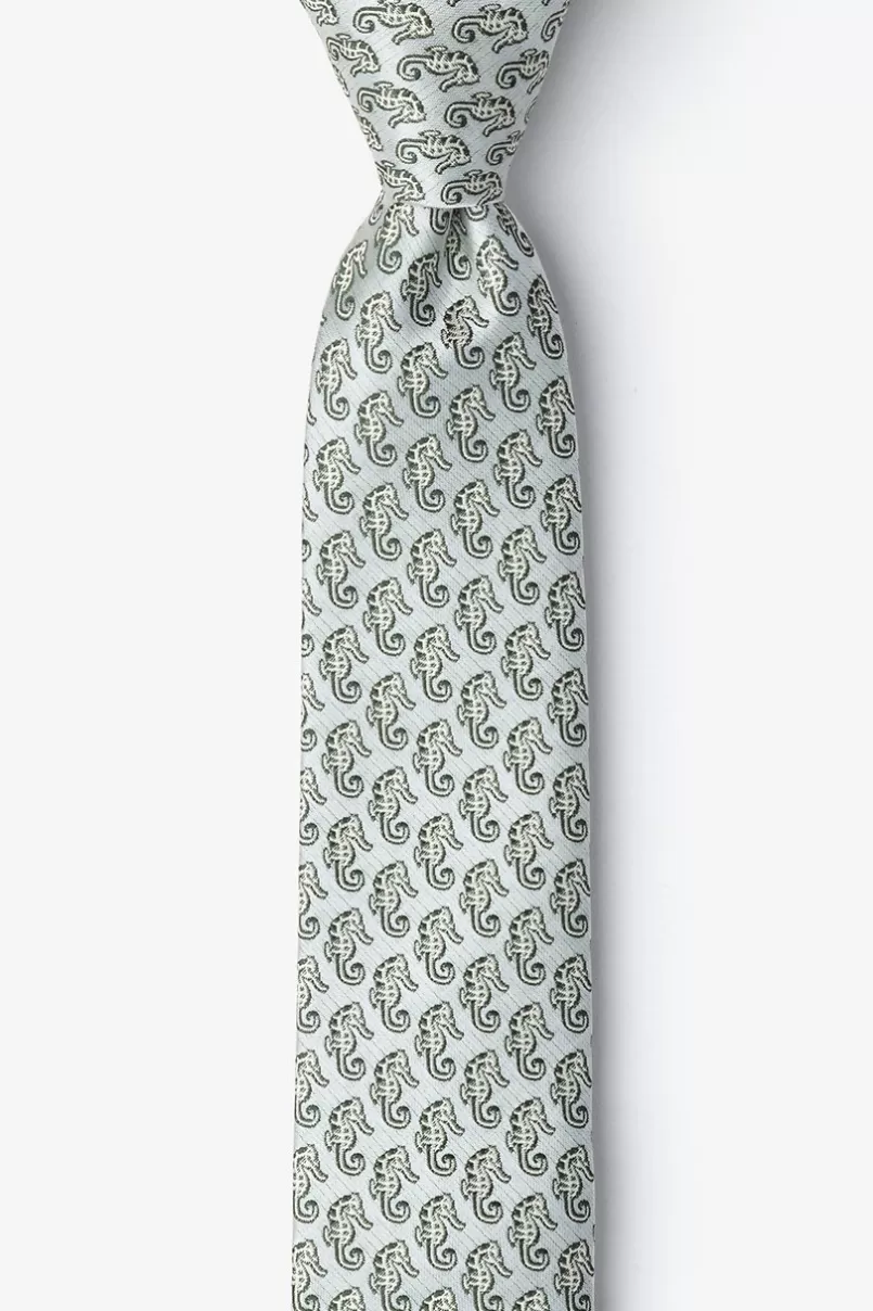 Ties Seahorses Light Green Skinny Tie Best