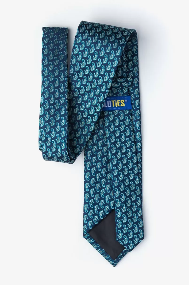 Ties Seahorses Navy Blue Tie Best Sale