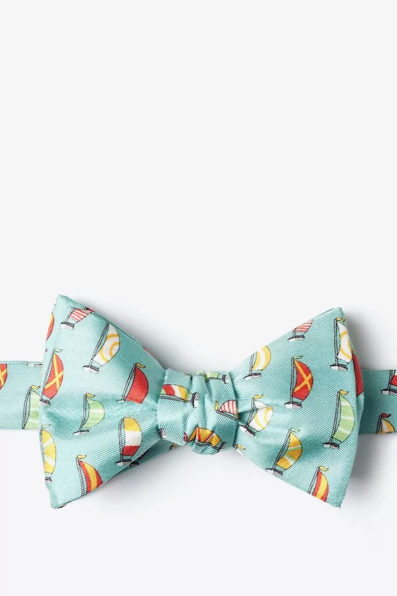 Ties Seas the Day Self-Tie Bow Tie Blue Store