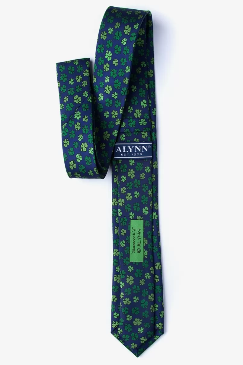 Ties Shamrock Navy Blue Skinny Tie Best