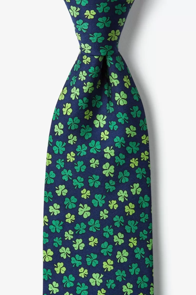 Ties Shamrock Navy Blue Tie Online