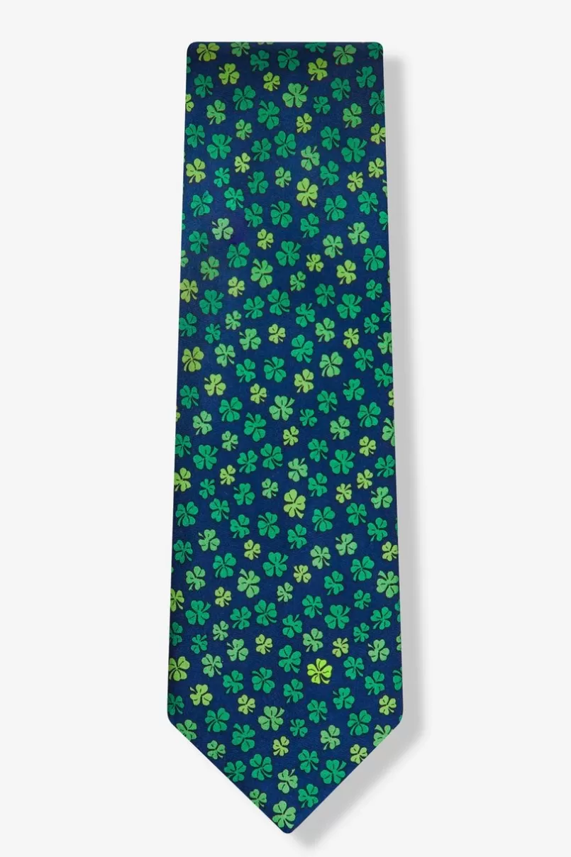 Ties Shamrock Navy Blue Tie Online