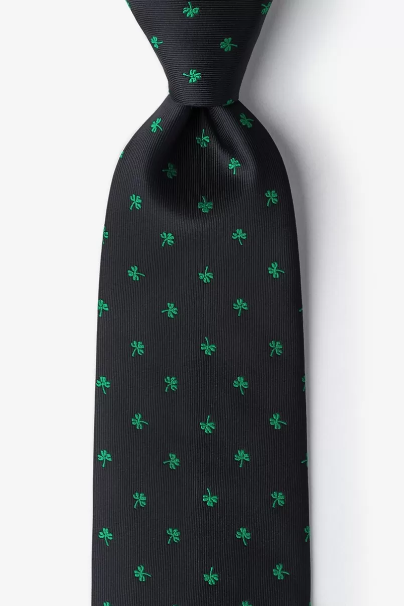 Ties Shamrocks Tie Black Cheap