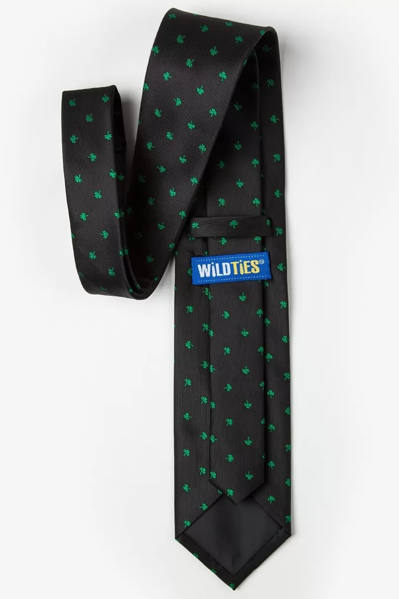 Ties Shamrocks Tie Black Cheap