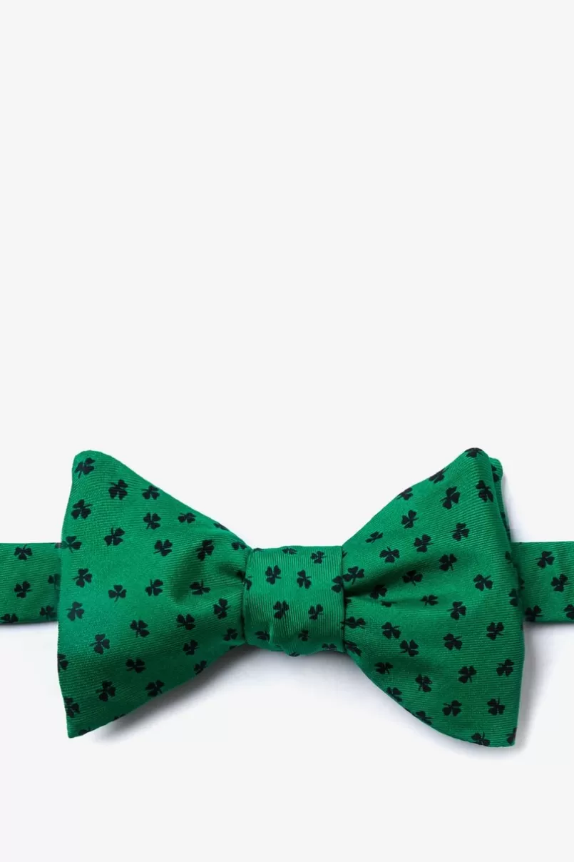 Ties Shamrocks Green Self-Tie Bow Tie Cheap