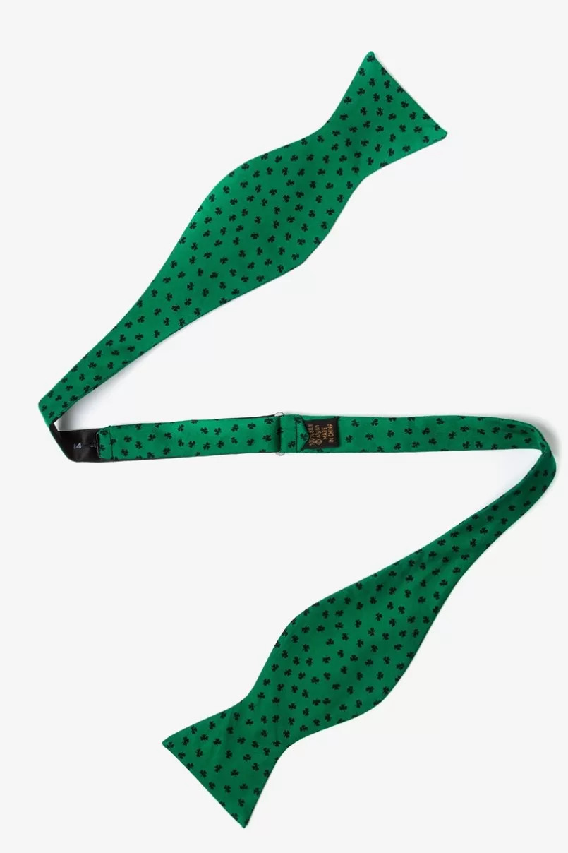 Ties Shamrocks Green Self-Tie Bow Tie Cheap