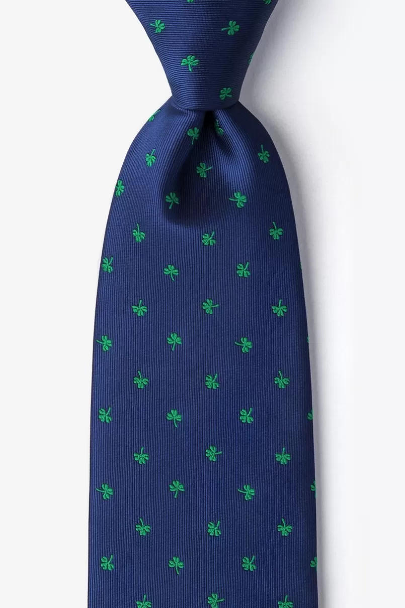 Ties Shamrocks Navy Blue Tie NavyBlue Best Sale