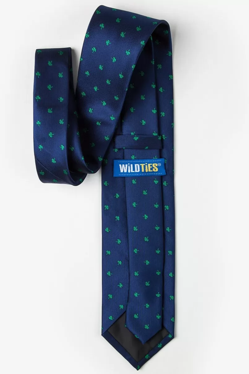 Ties Shamrocks Navy Blue Tie NavyBlue Best Sale